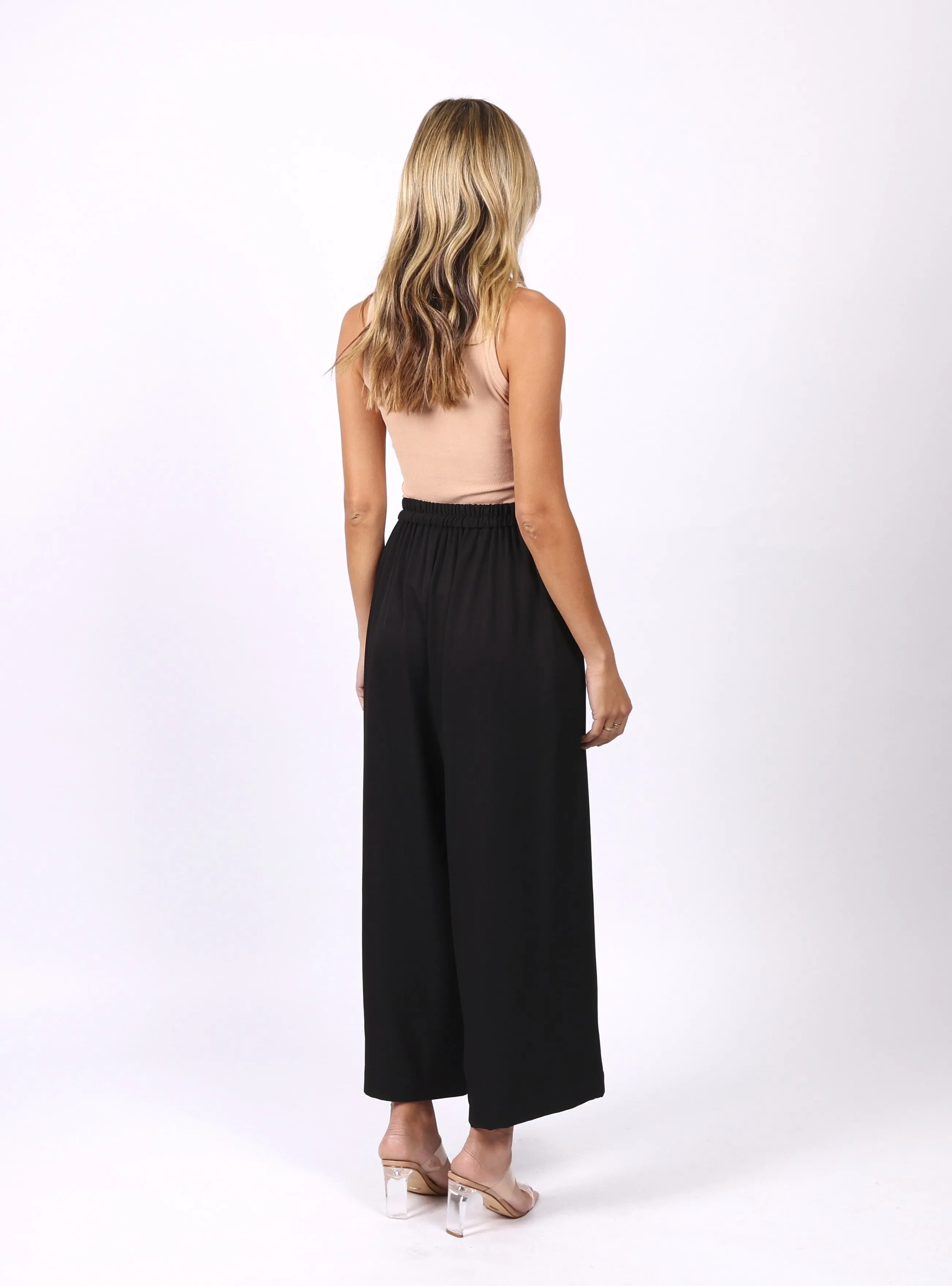 Ella Wide Leg Pant - Black