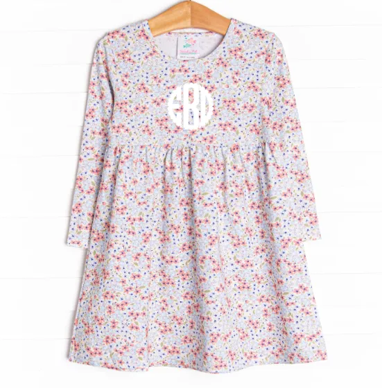 English Garden Dress, Blue