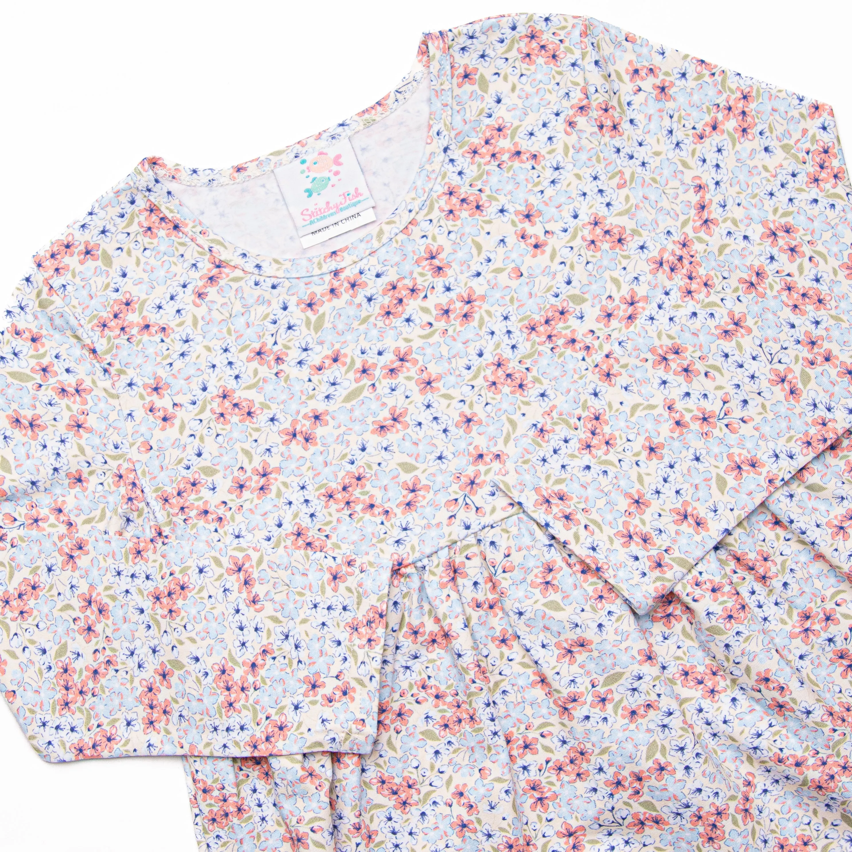 English Garden Dress, Blue