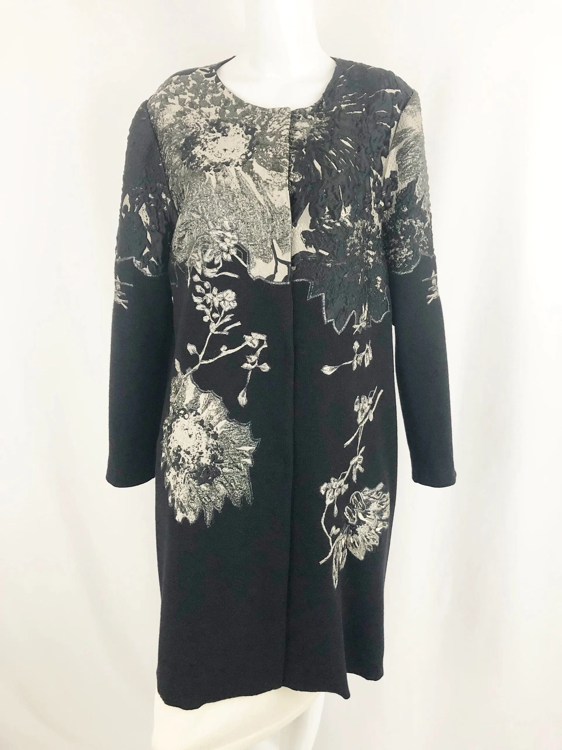 Escada Embellished Wool Coat Size Large