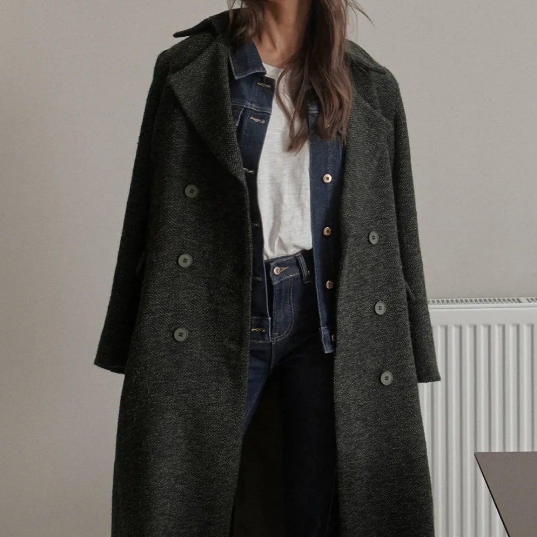 Etta Coat / Green   Black