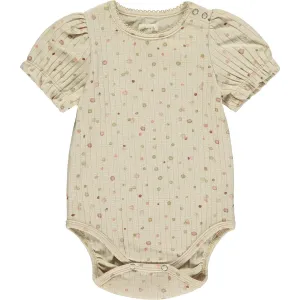 Ettie   H Cream Polka Dots Mia Onesie