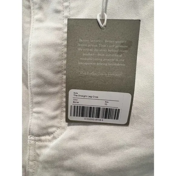 EVERLANE The Straight-Leg Crop Pants‎ size 10