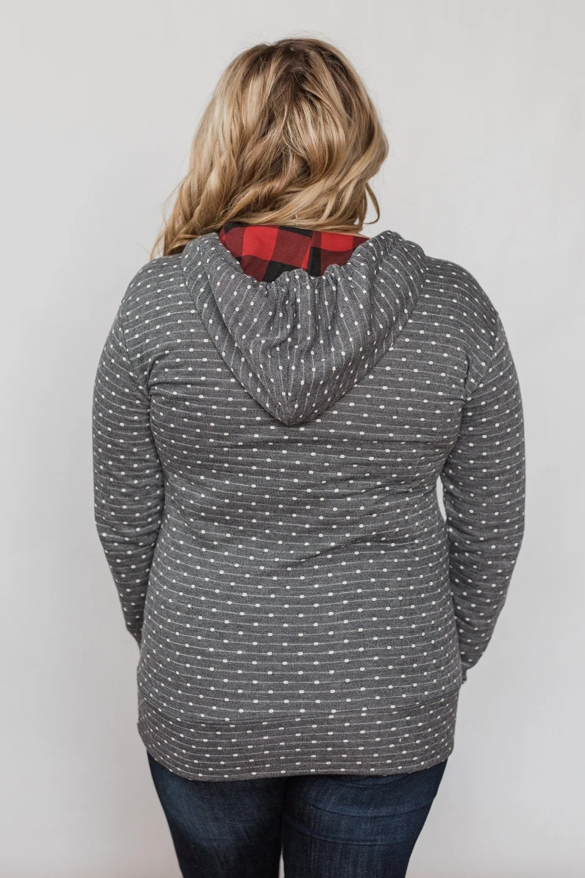 Exclusive Polka Dot & Buffalo Plaid Ampersand- Charcoal