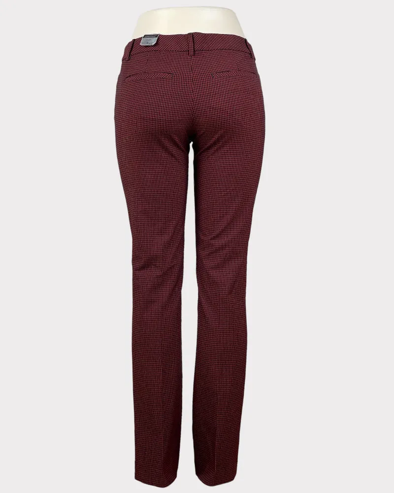 Express Red And Black Checkered Columnist Fit Pants (W31)