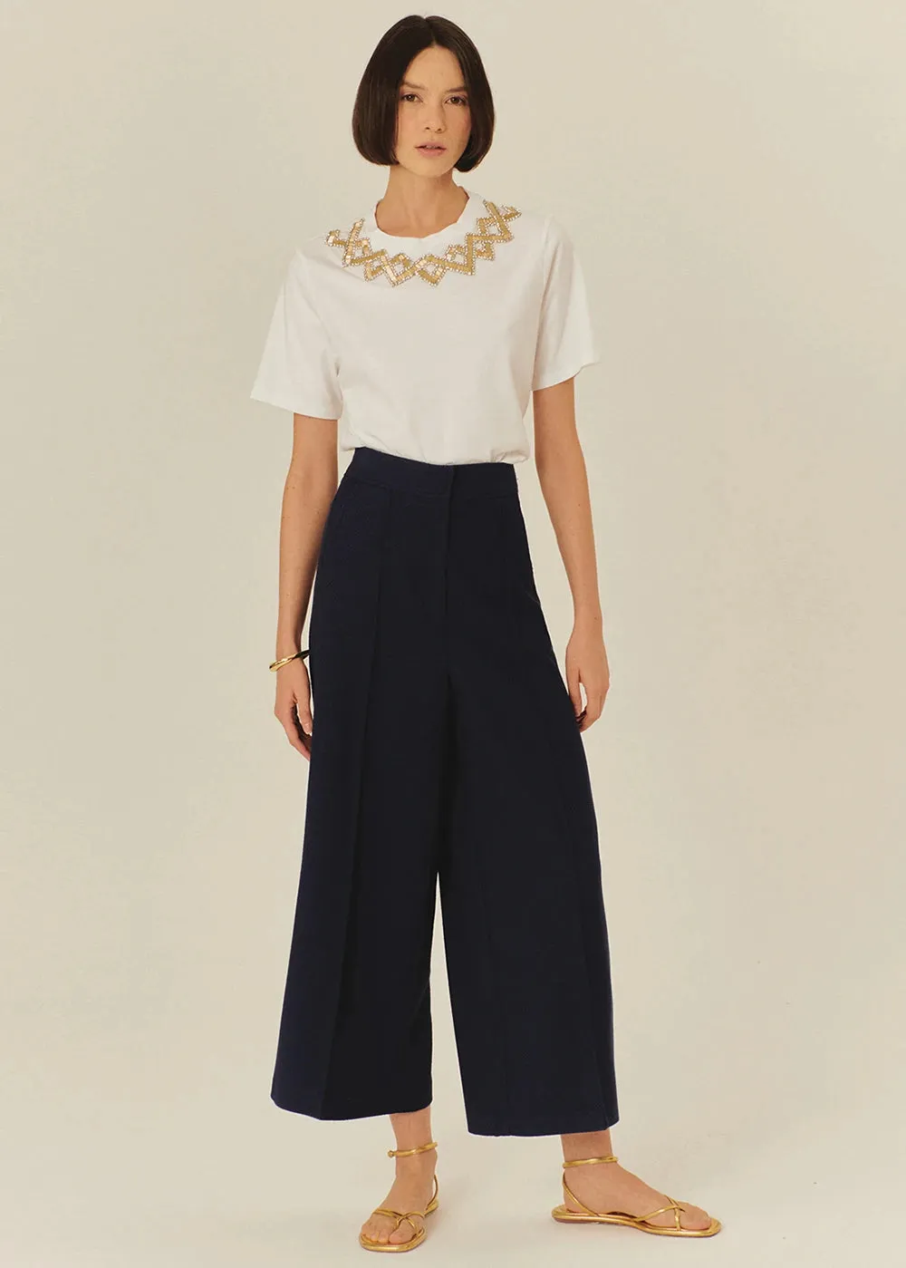 Exquise Sophie Tailored Wide-Leg Trousers