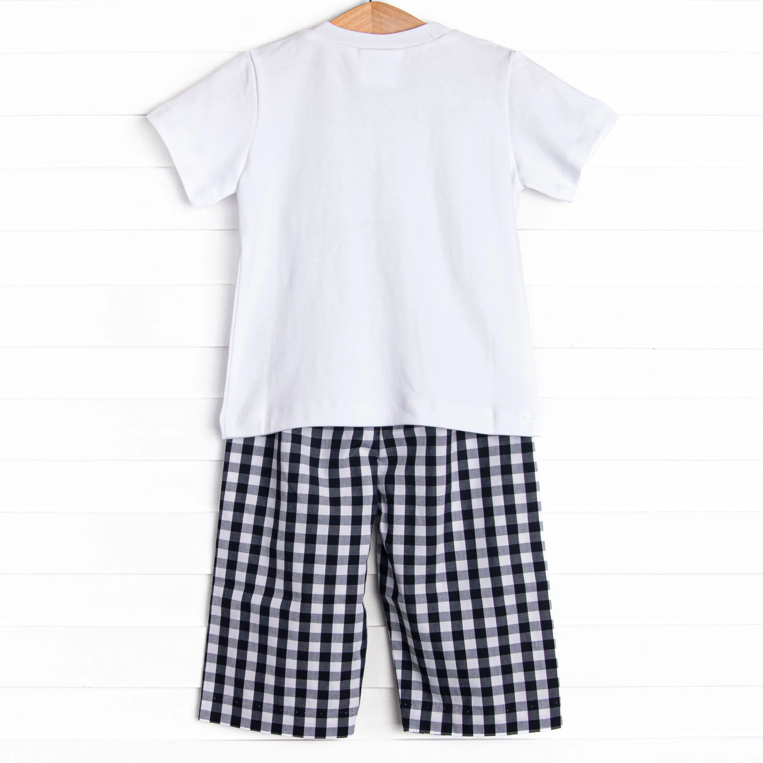 Fall Pickins Smocked Pant Set, Navy