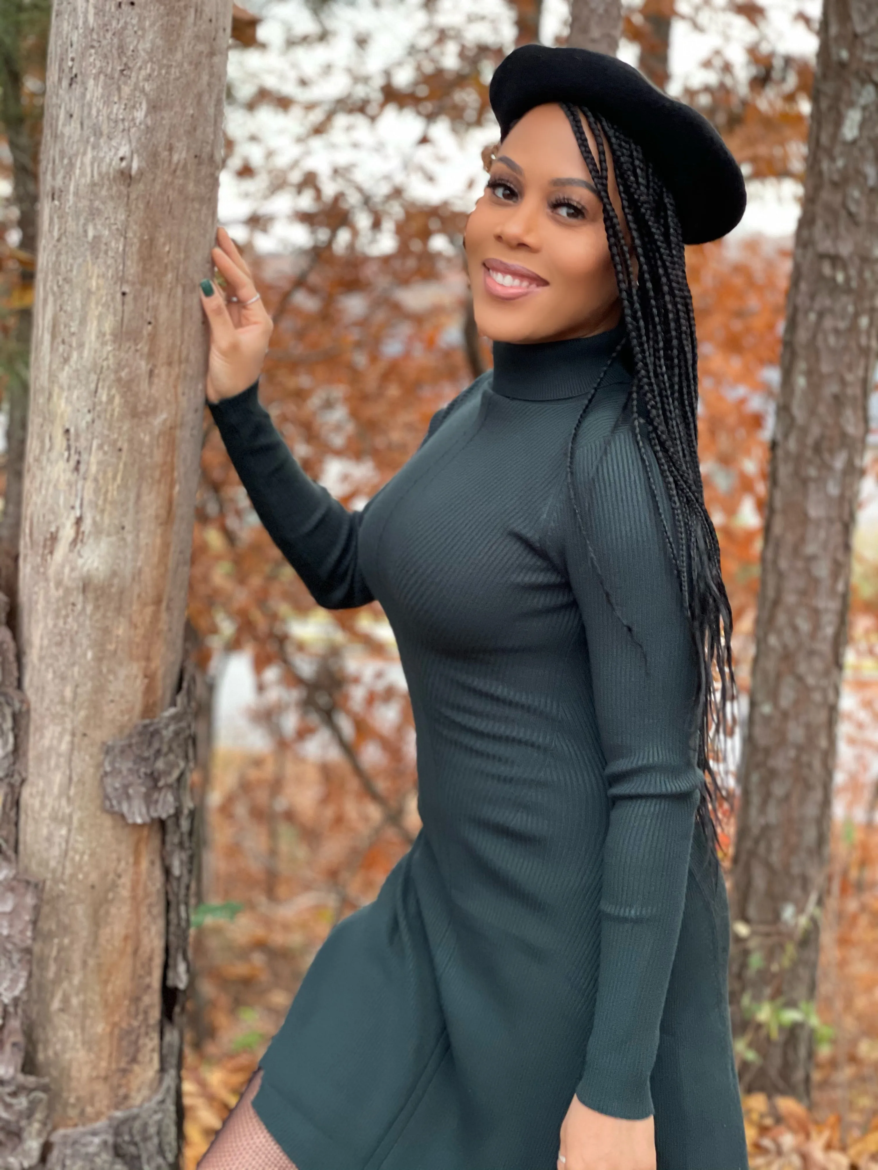 Farrah Turtleneck Knit Dress