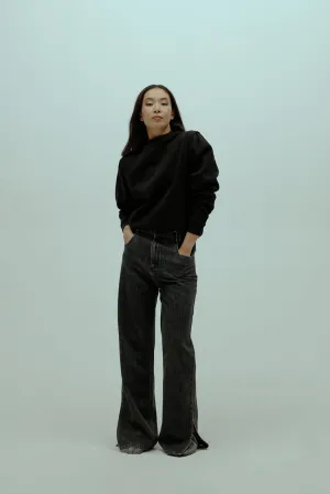 Farrah - Wide Legs Jeans With Slits