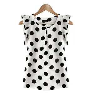 Fashion Girl Women Casual Chiffon Tshirt Short Sleeve Shirt T-shirt Tops