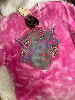 FINAL SALE ITEM - RODEO NIGHTS TIE DYE TEE