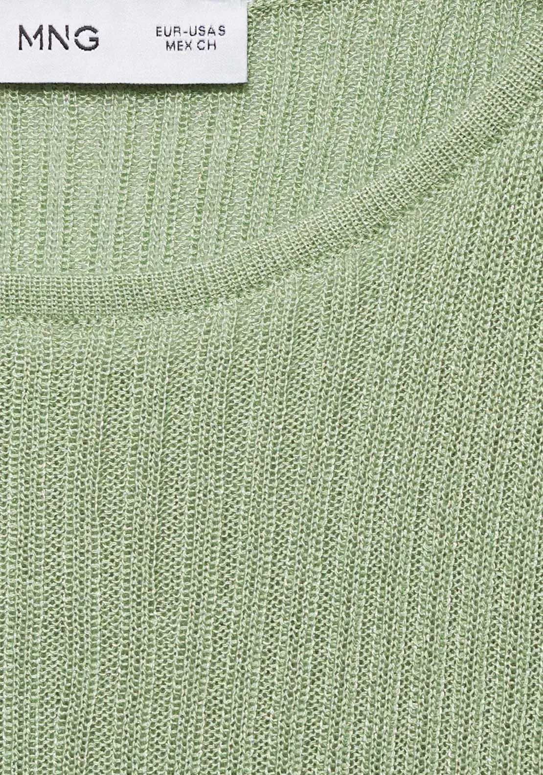 Fine ribbed knit sweater - Light/pastel Green