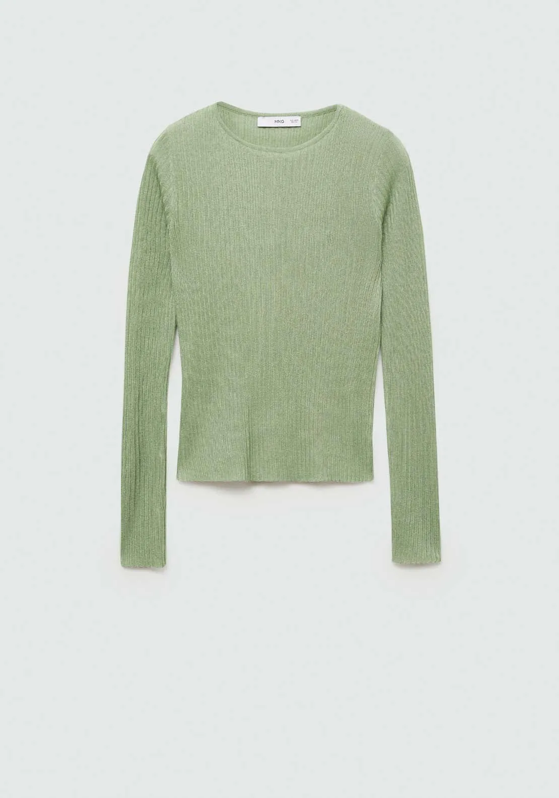 Fine ribbed knit sweater - Light/pastel Green