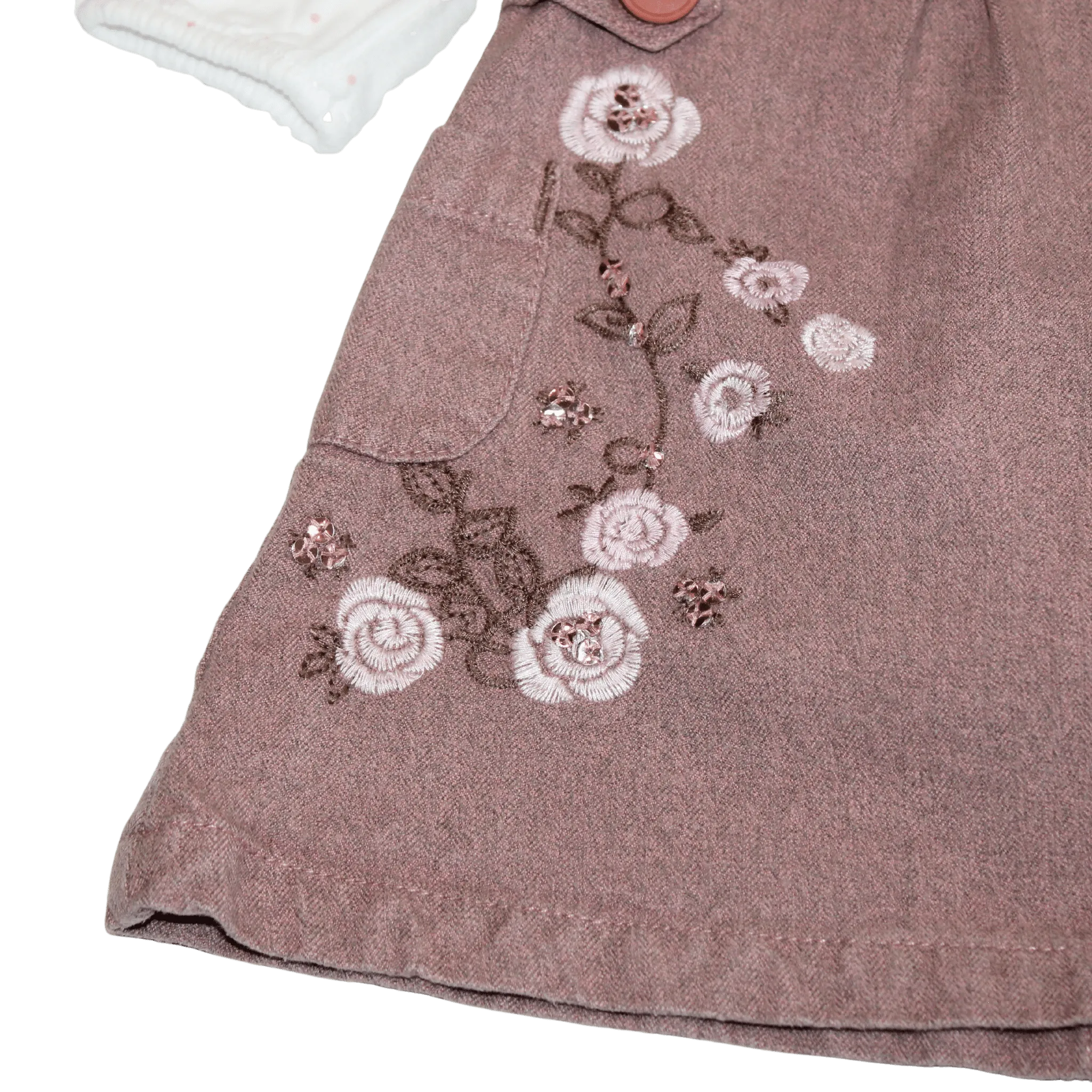 Floral Collared Dress & Tights