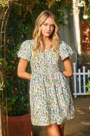 Floral Print Mini Dress