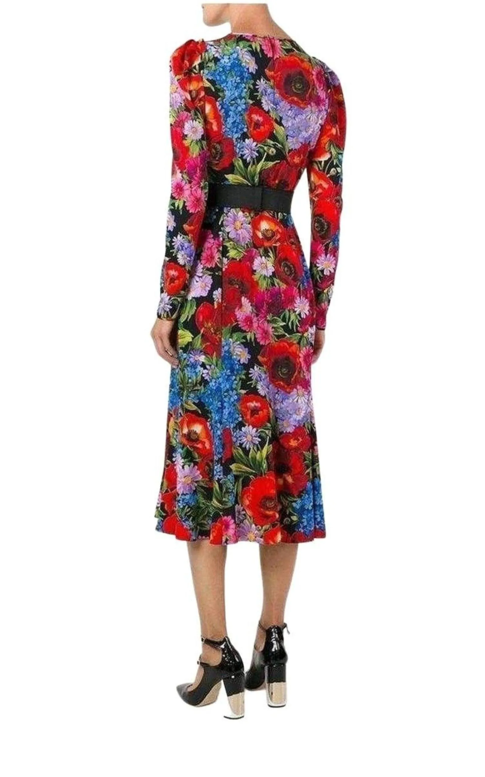 Floral Print Silk Dress