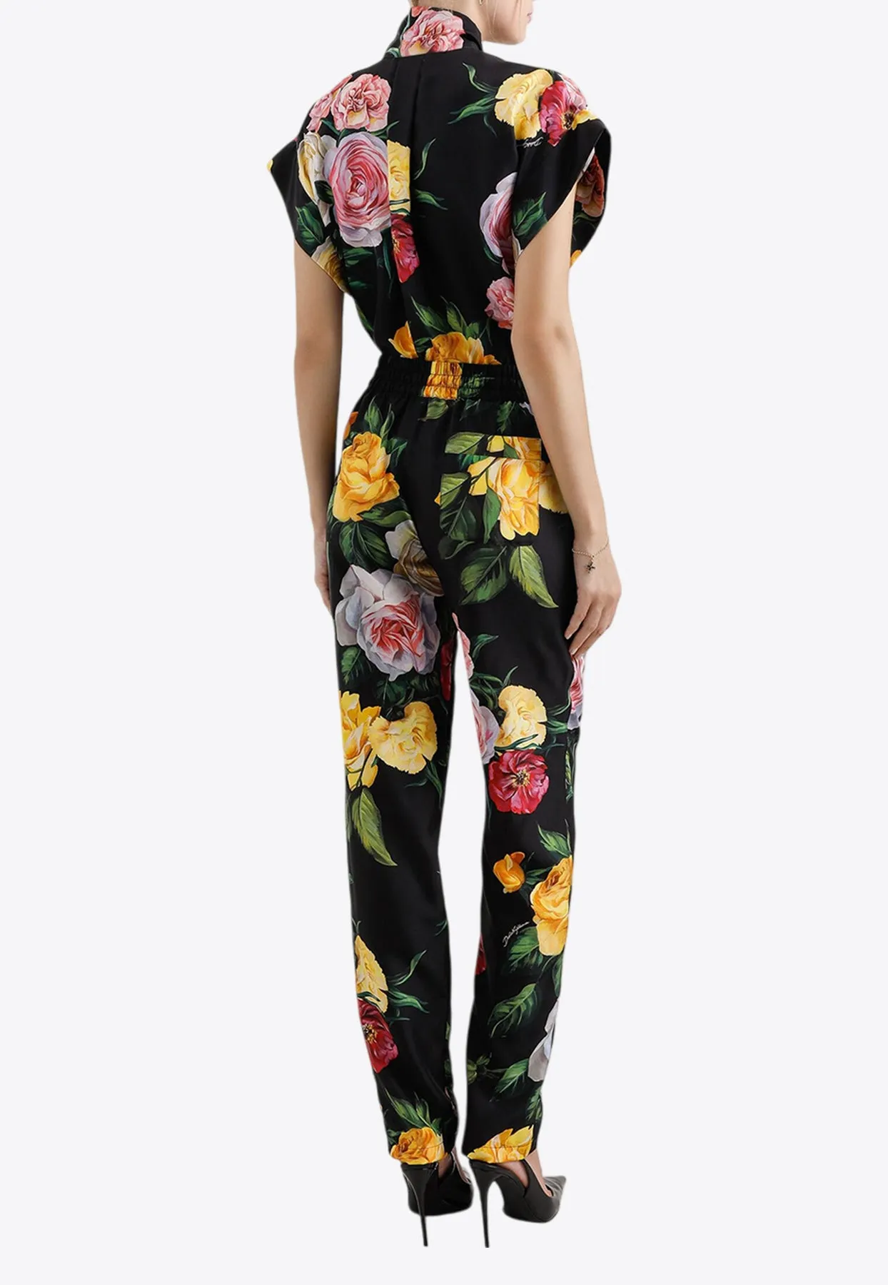Floral Print Silk Habotai Shirt