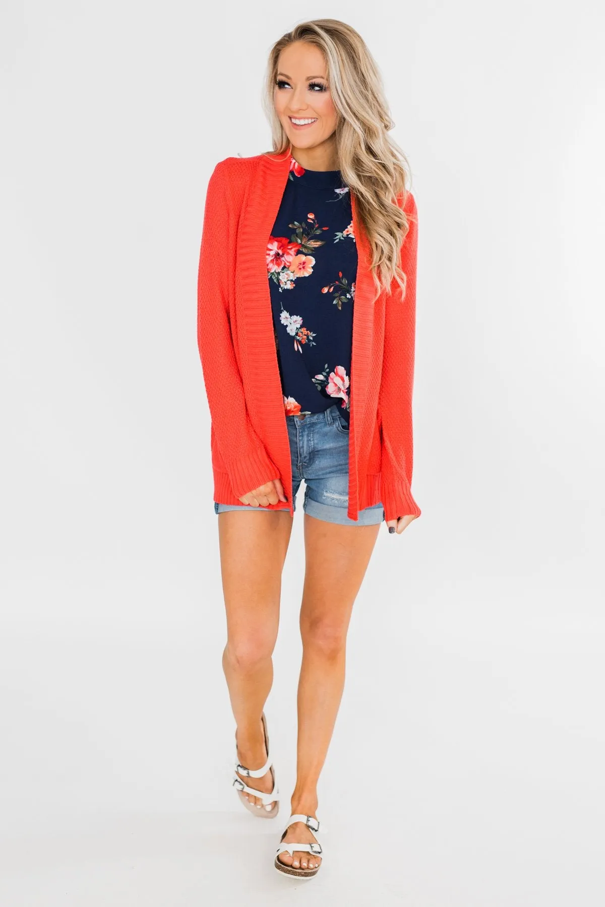 Flourish in Floral Halter Tank Top- Navy