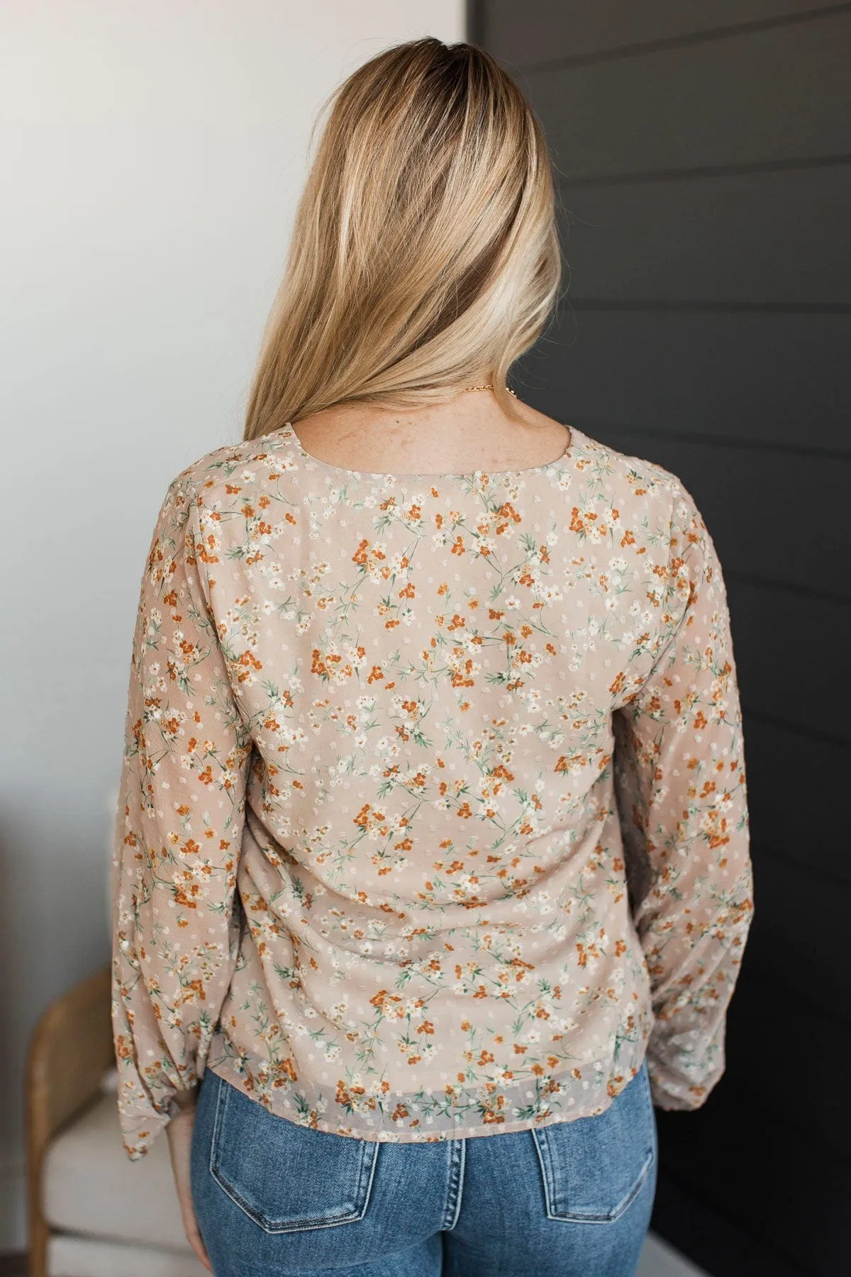 Forever Optimistic Floral Top- Beige
