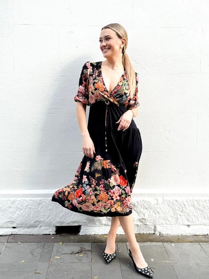 Fria Floral Maxi / Midi Dress