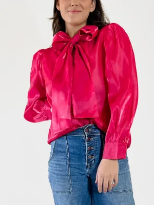Fuchsia Organza Blouse