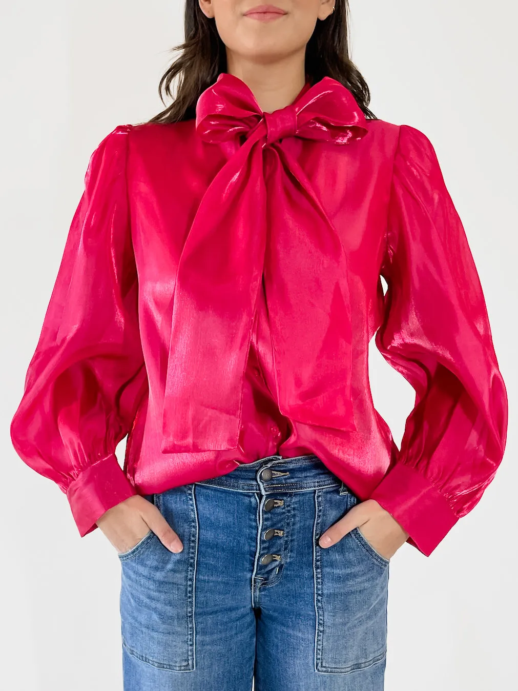Fuchsia Organza Blouse