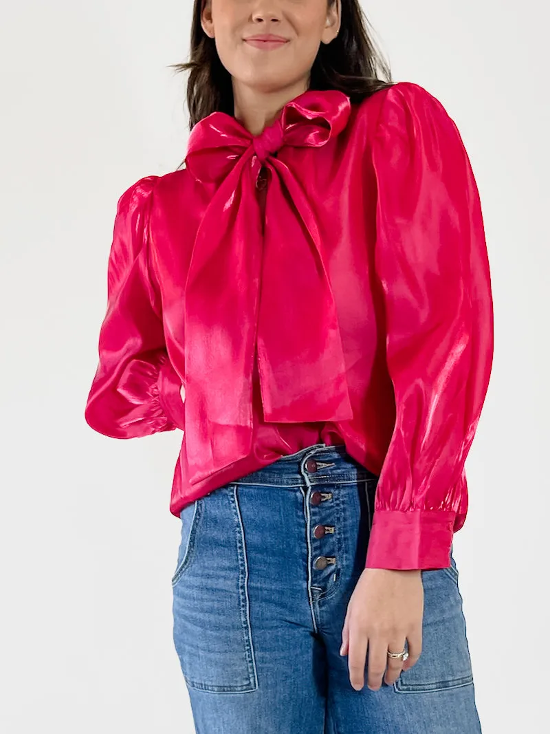 Fuchsia Organza Blouse