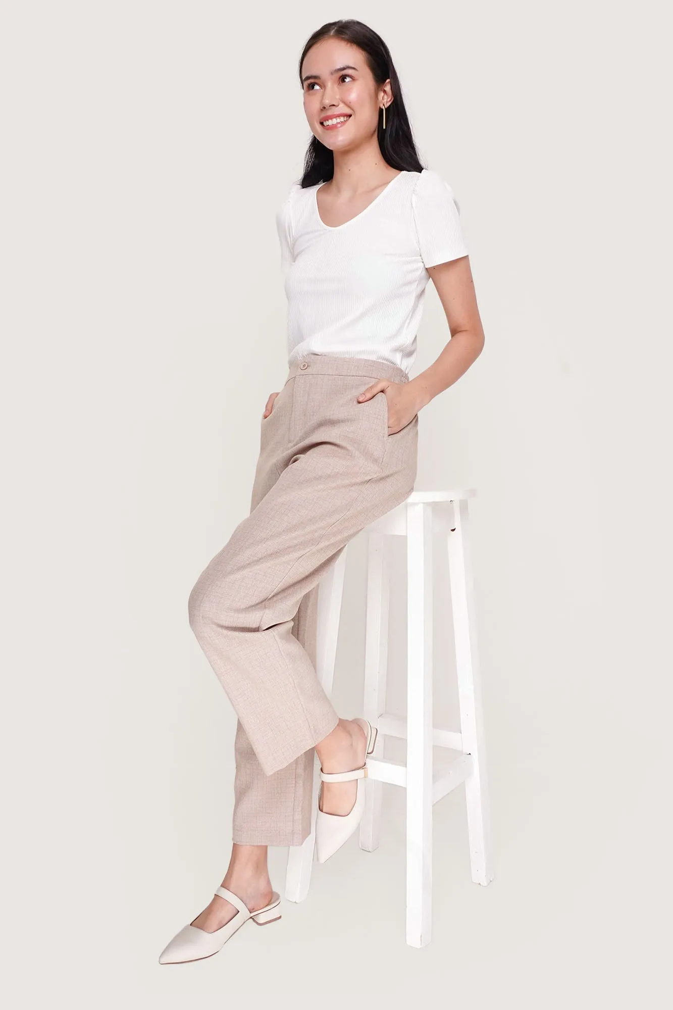 Full Length Checkered Cozy Pants