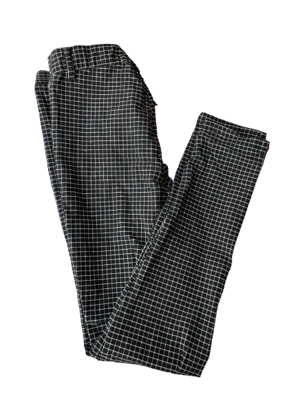 Garage Black White Checked Stretch Pants