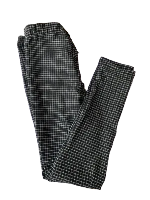 Garage Black White Checked Stretch Pants