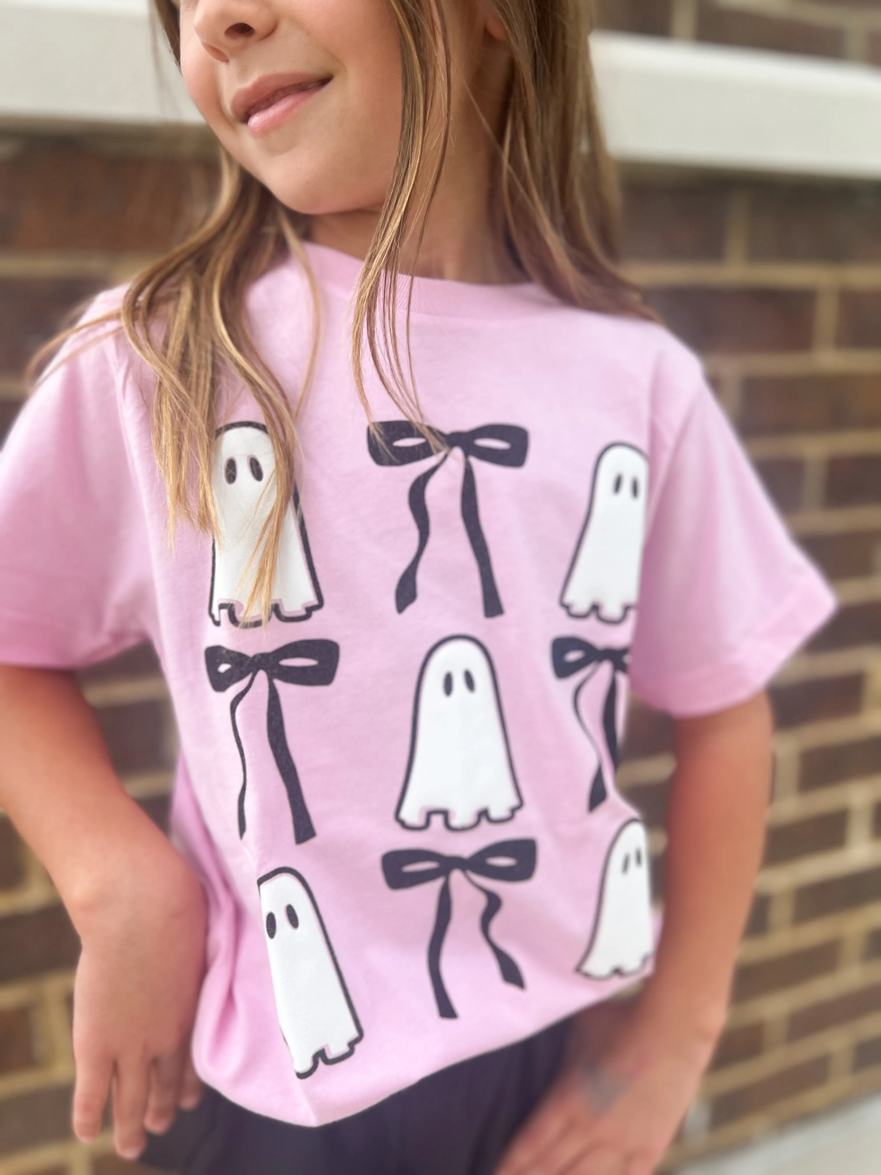 Ghost   Bow Tee // Kids