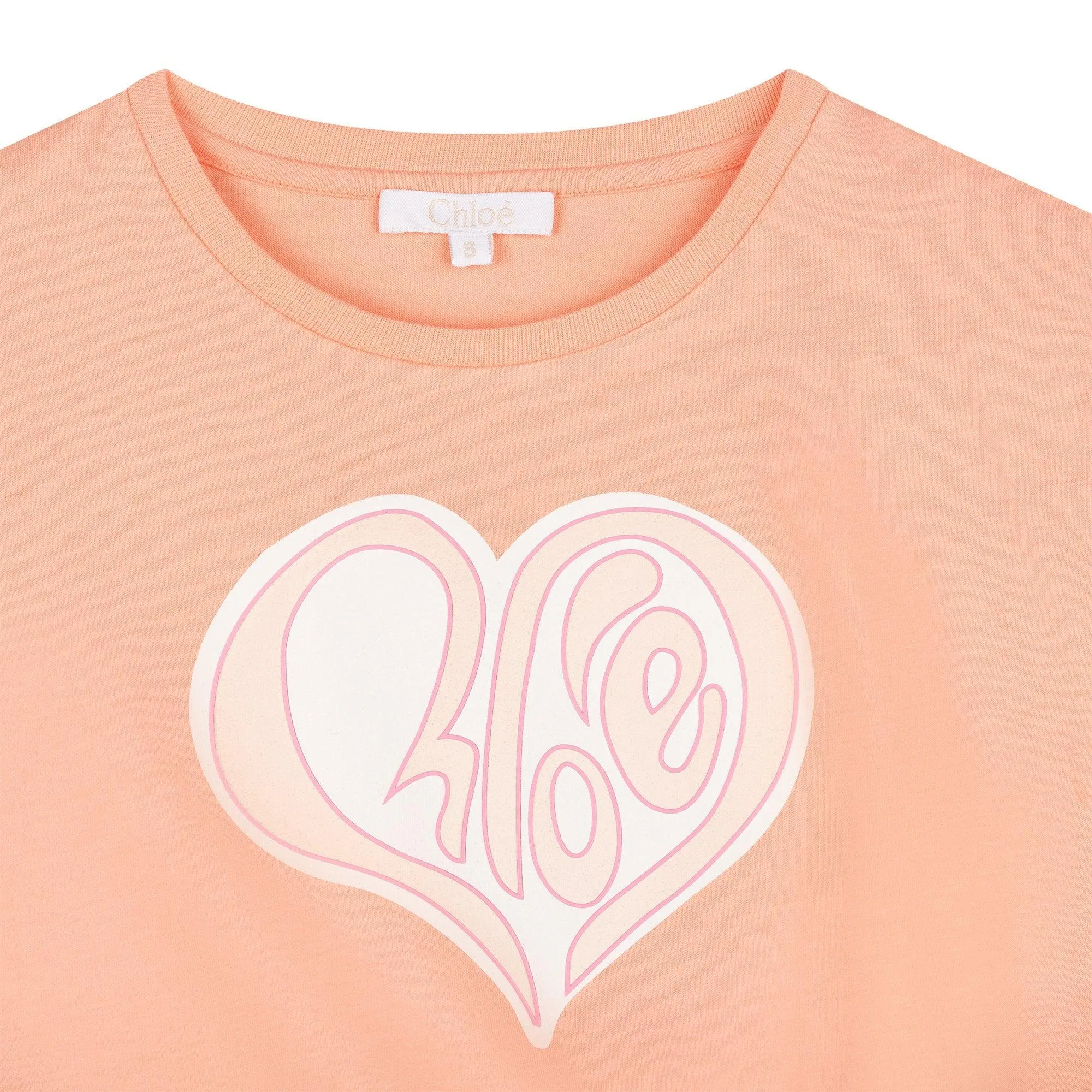 Girls Orange Heart T-Shirt