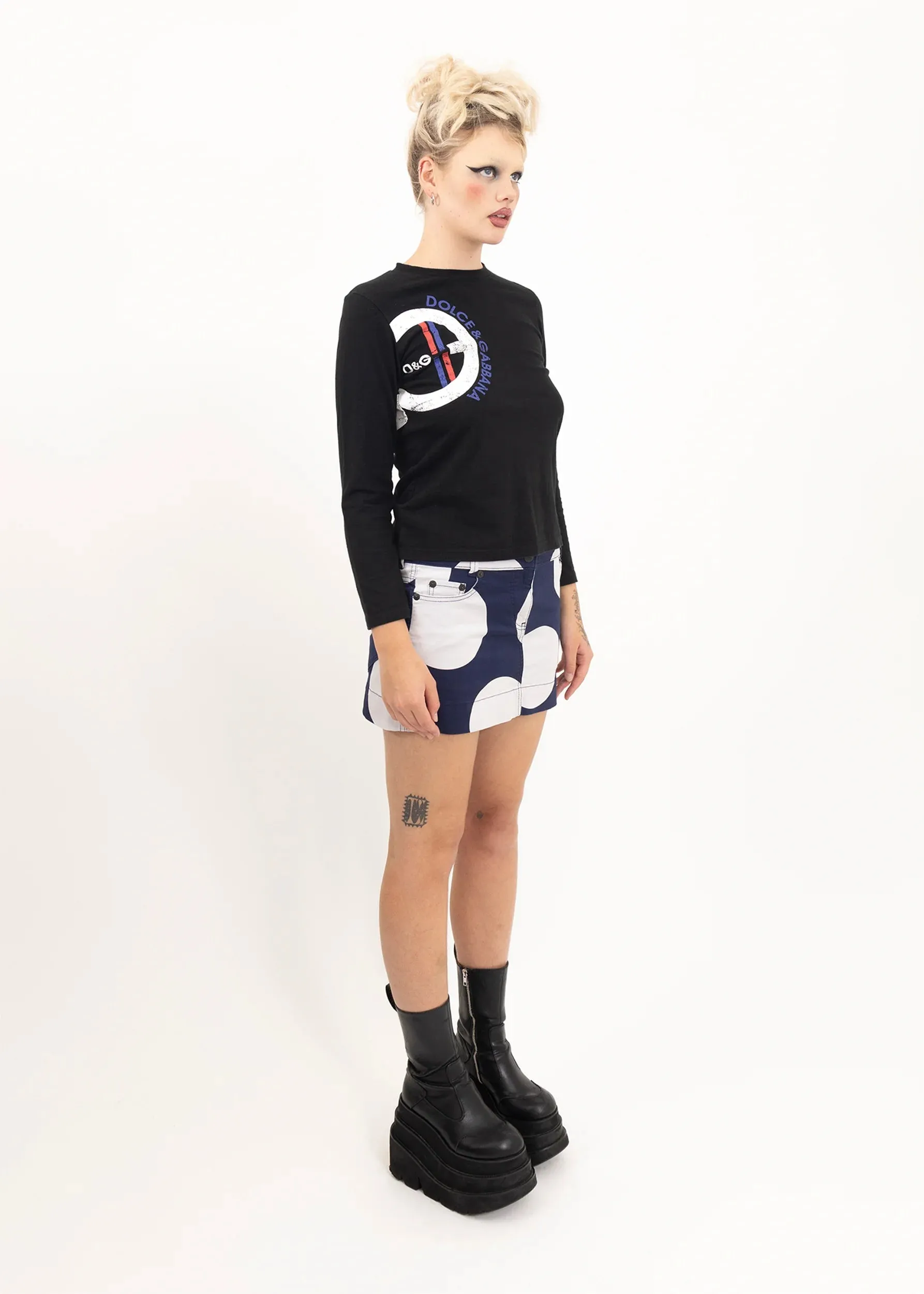 Graphic printed long sleeve top