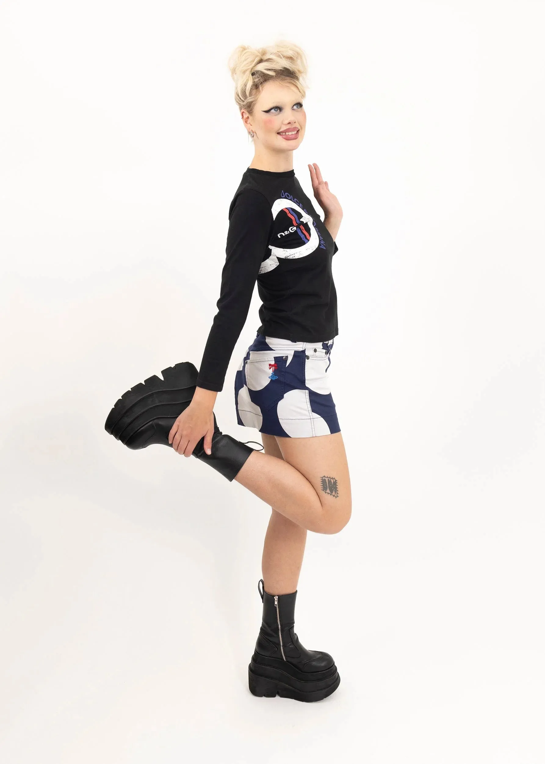 Graphic printed long sleeve top