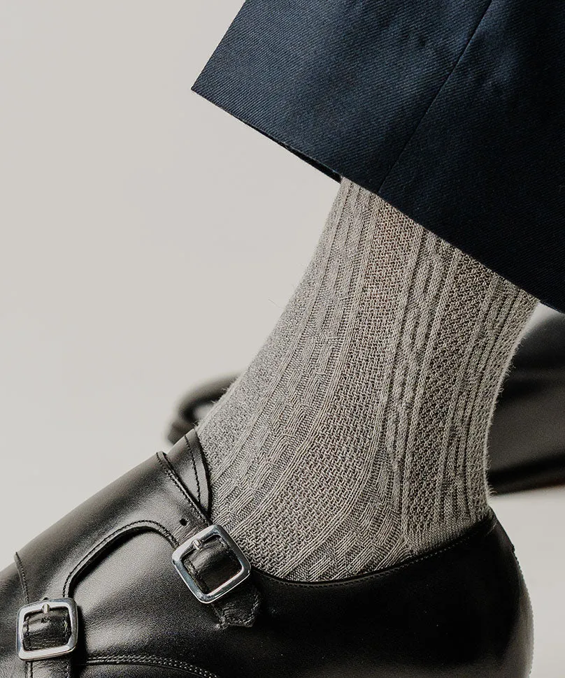 Grey Cable Knit