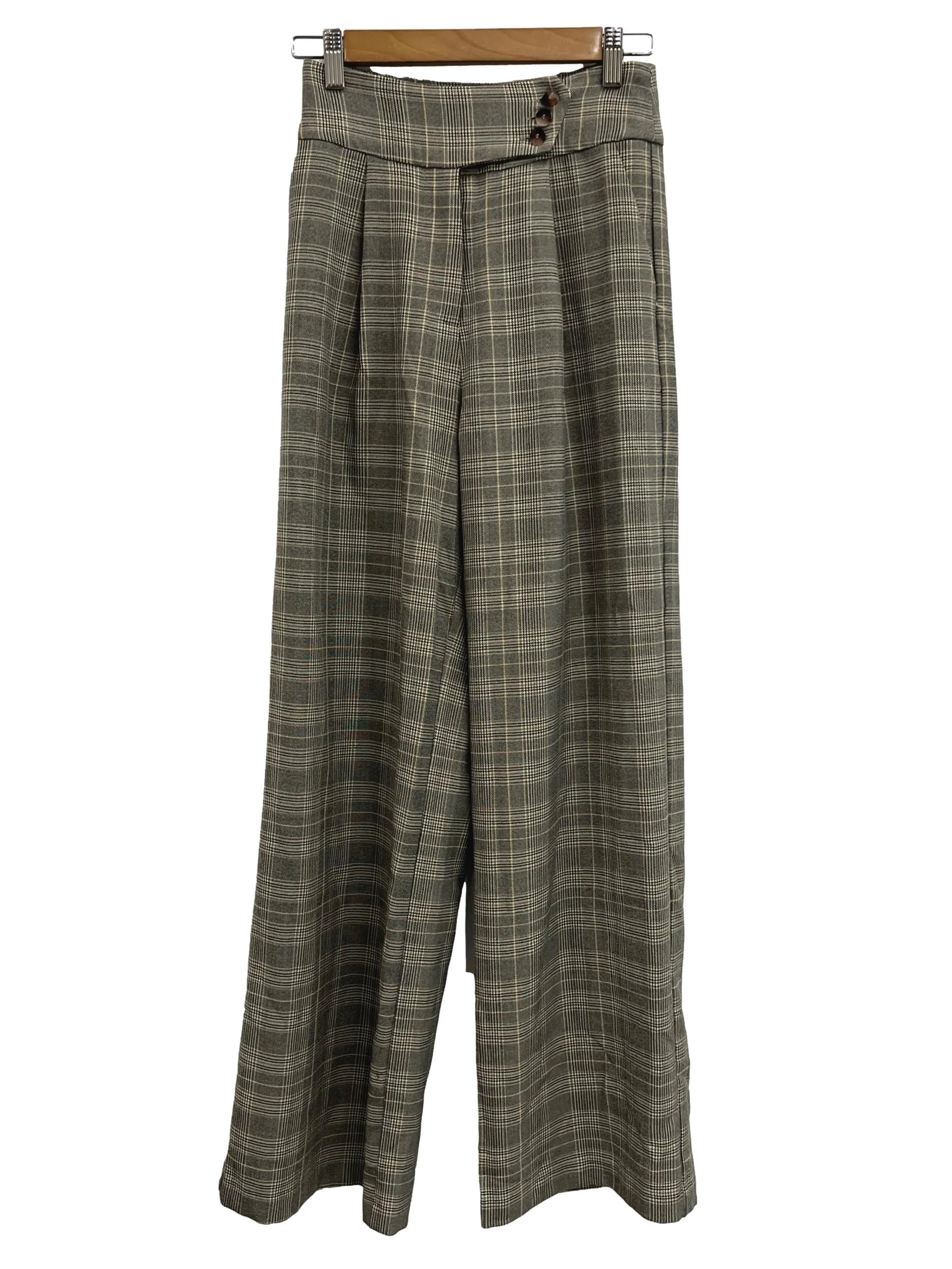 Grey Yellow Checkered Pants