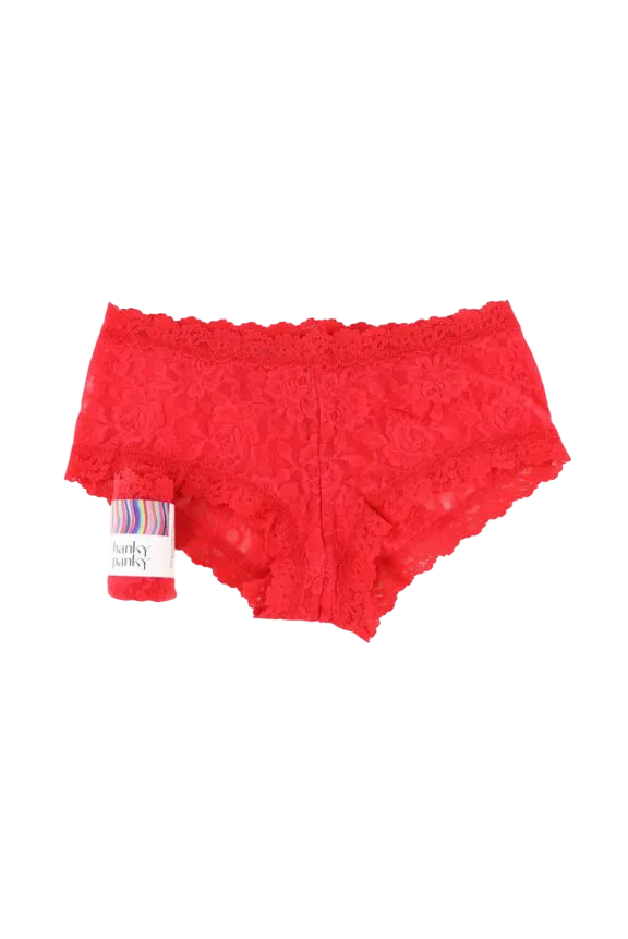 Hanky Panky Red Lace “No VPL” Boyshort Knickers UK S