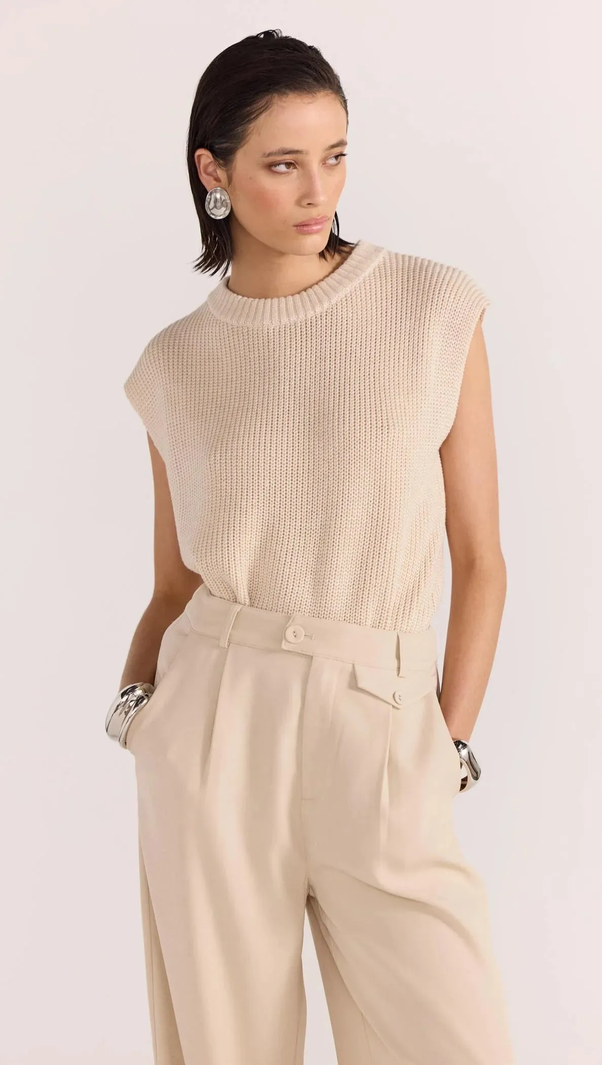 Hayden wide leg pants - Beige