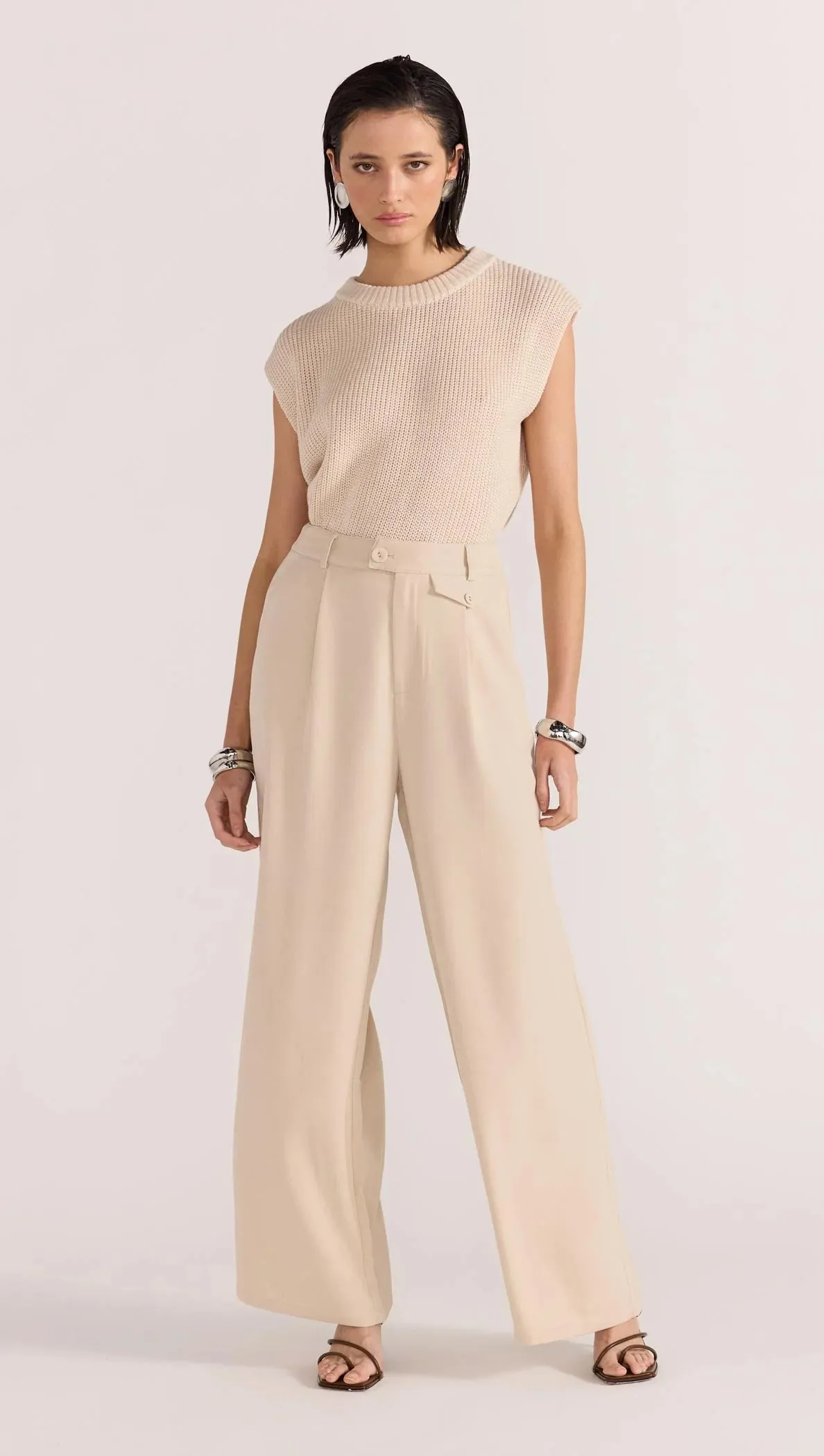 Hayden wide leg pants - Beige