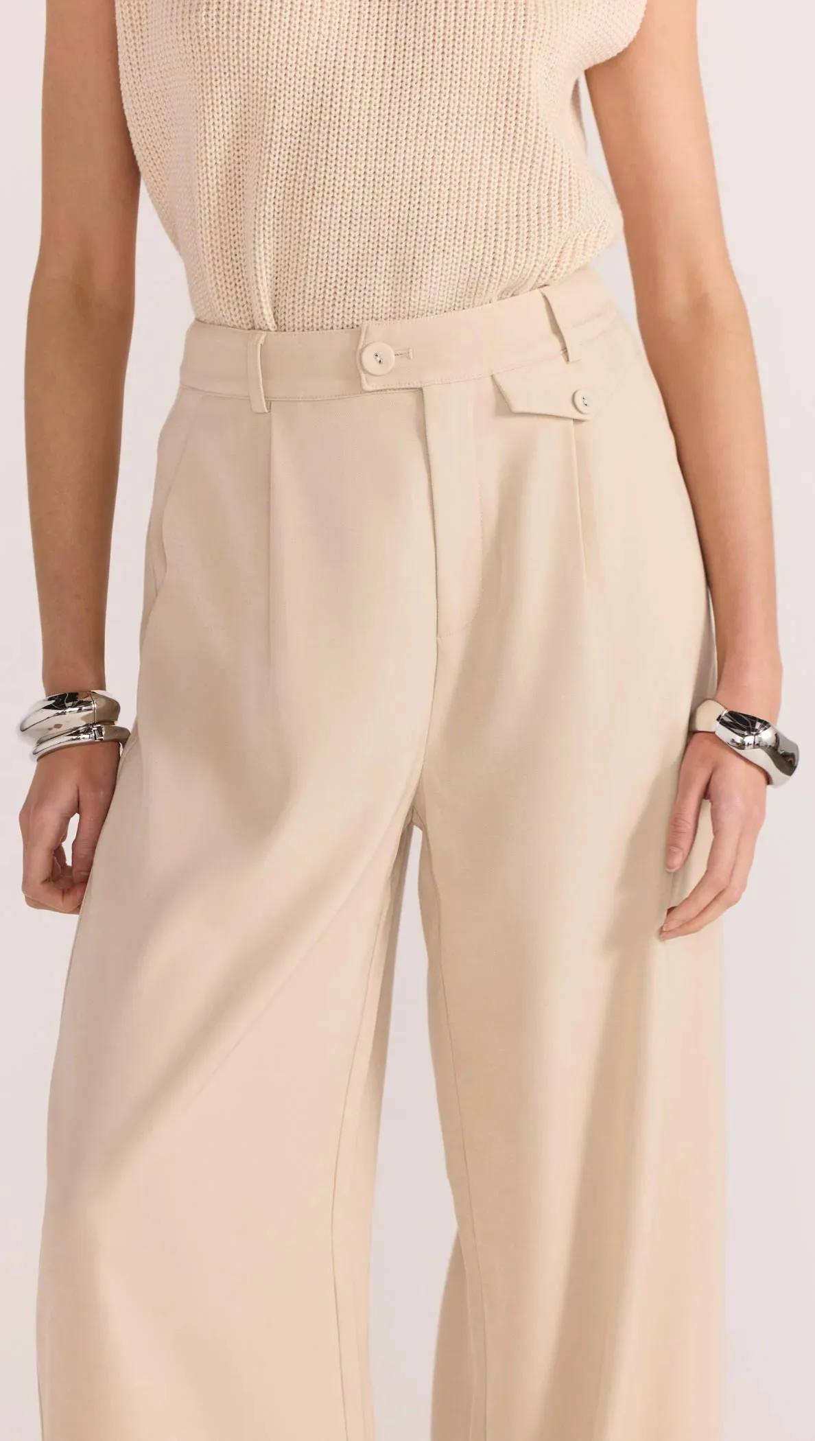 Hayden wide leg pants - Beige