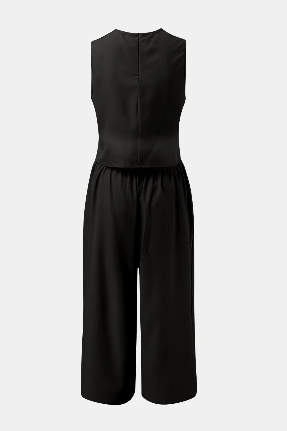 Hazel Blues® |  Round Neck Top and Wide Leg Pants Set