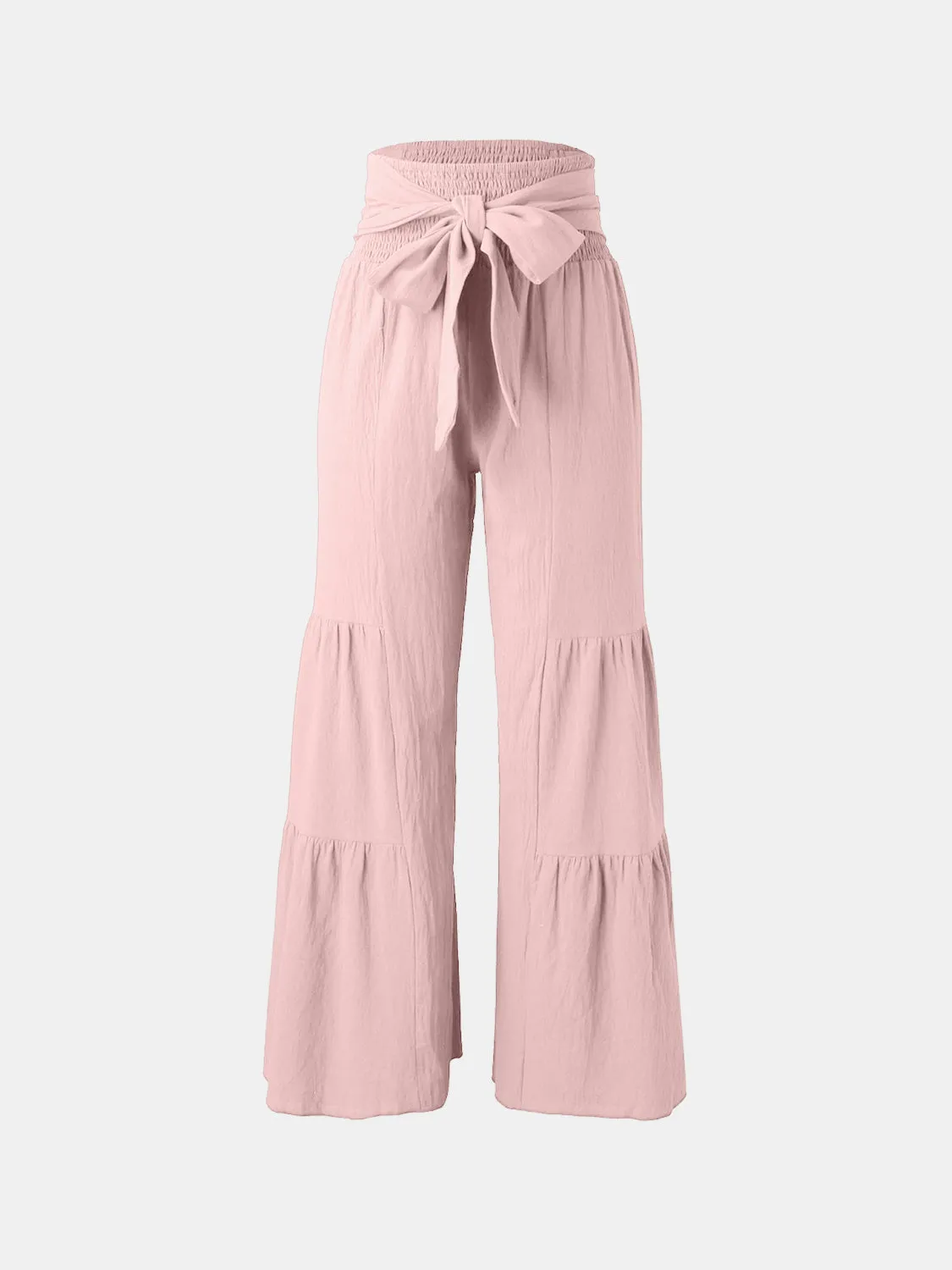 Hazel Blues® |  Tied Ruched Wide Leg Pants