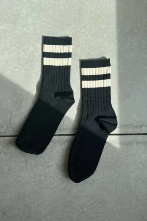 Her Socks Varsity Black