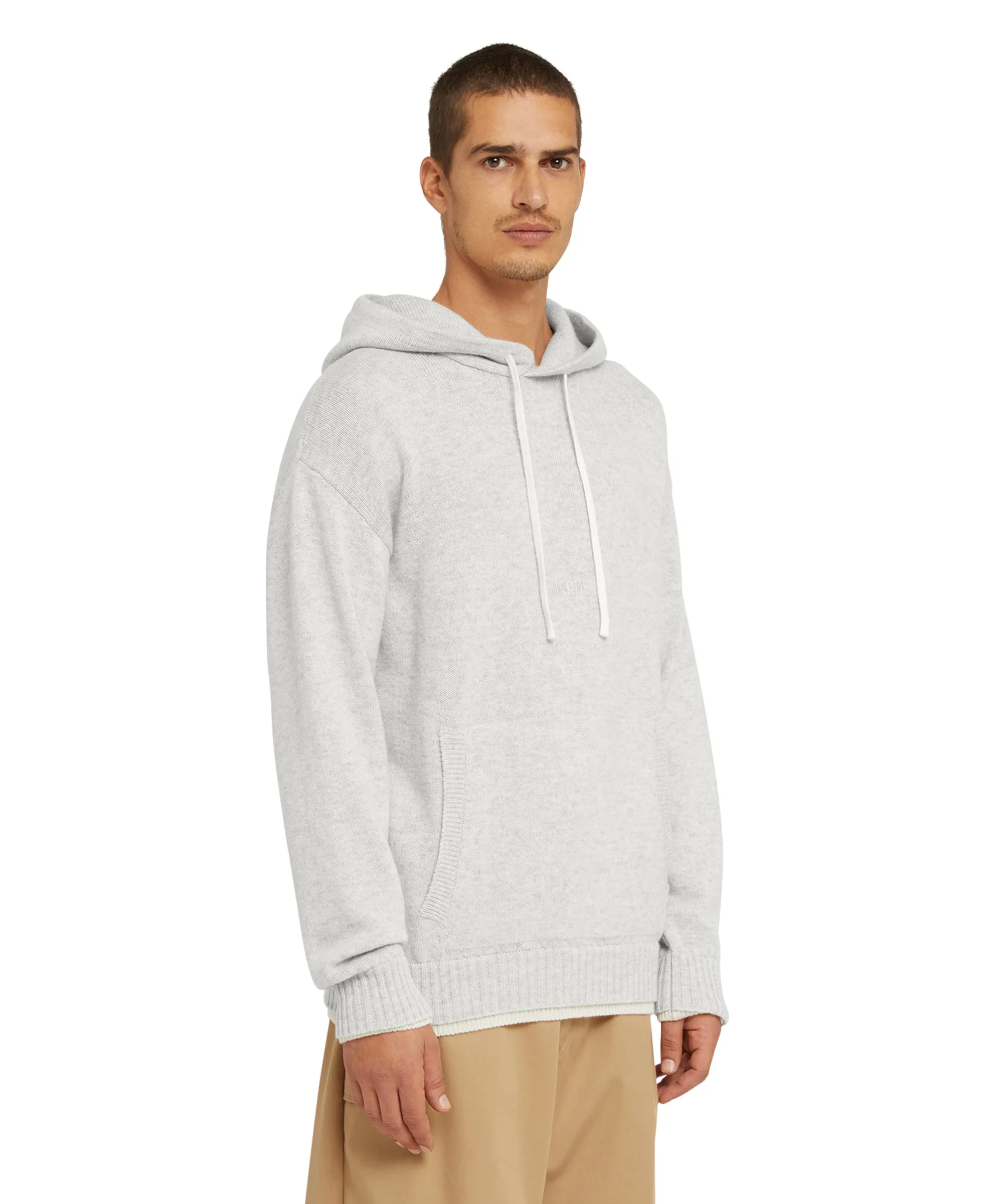 Heritage Embroidery Merino MSGM crewneck sweater