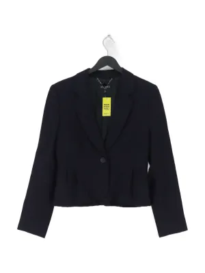 Hobbs Women's Blazer UK 10 Blue Wool with Other