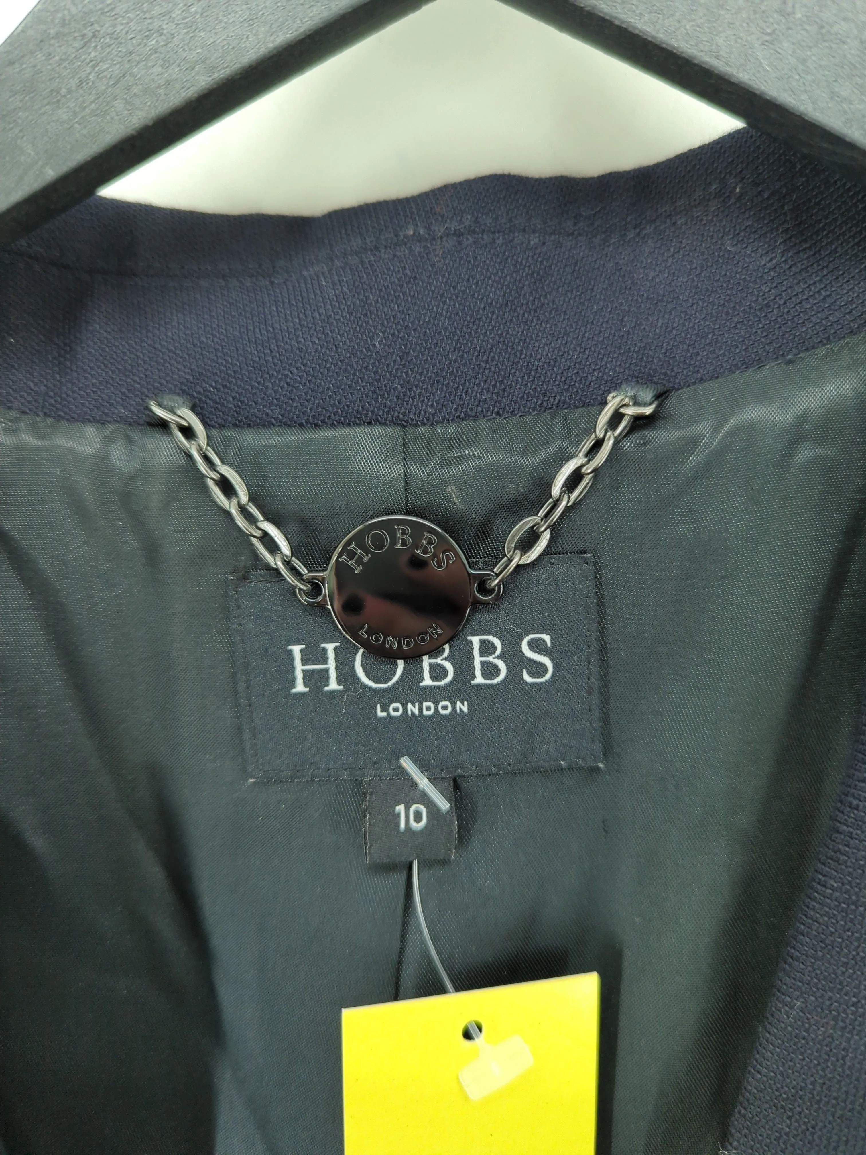 Hobbs Women's Blazer UK 10 Blue Wool with Other
