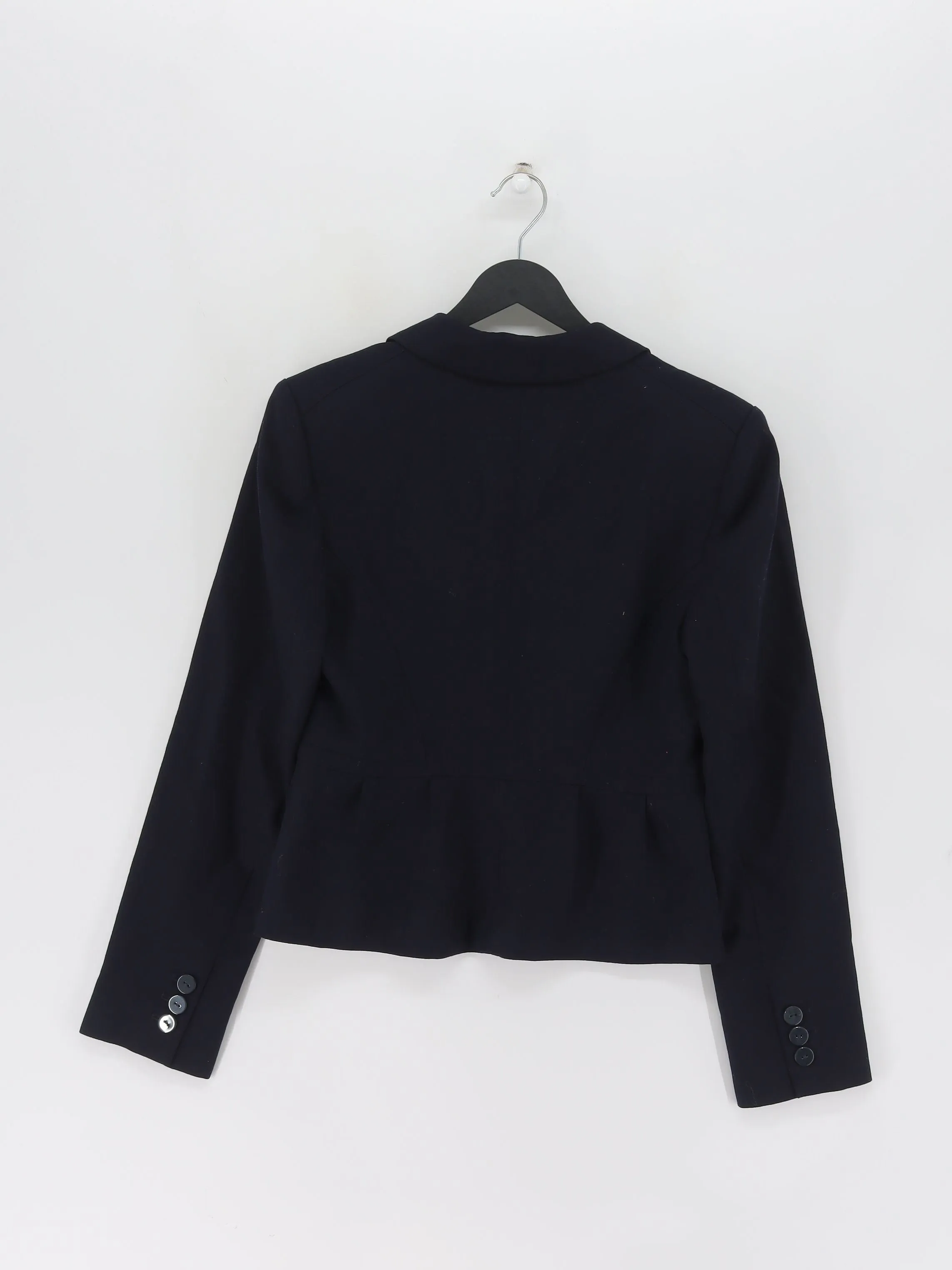 Hobbs Women's Blazer UK 10 Blue Wool with Other