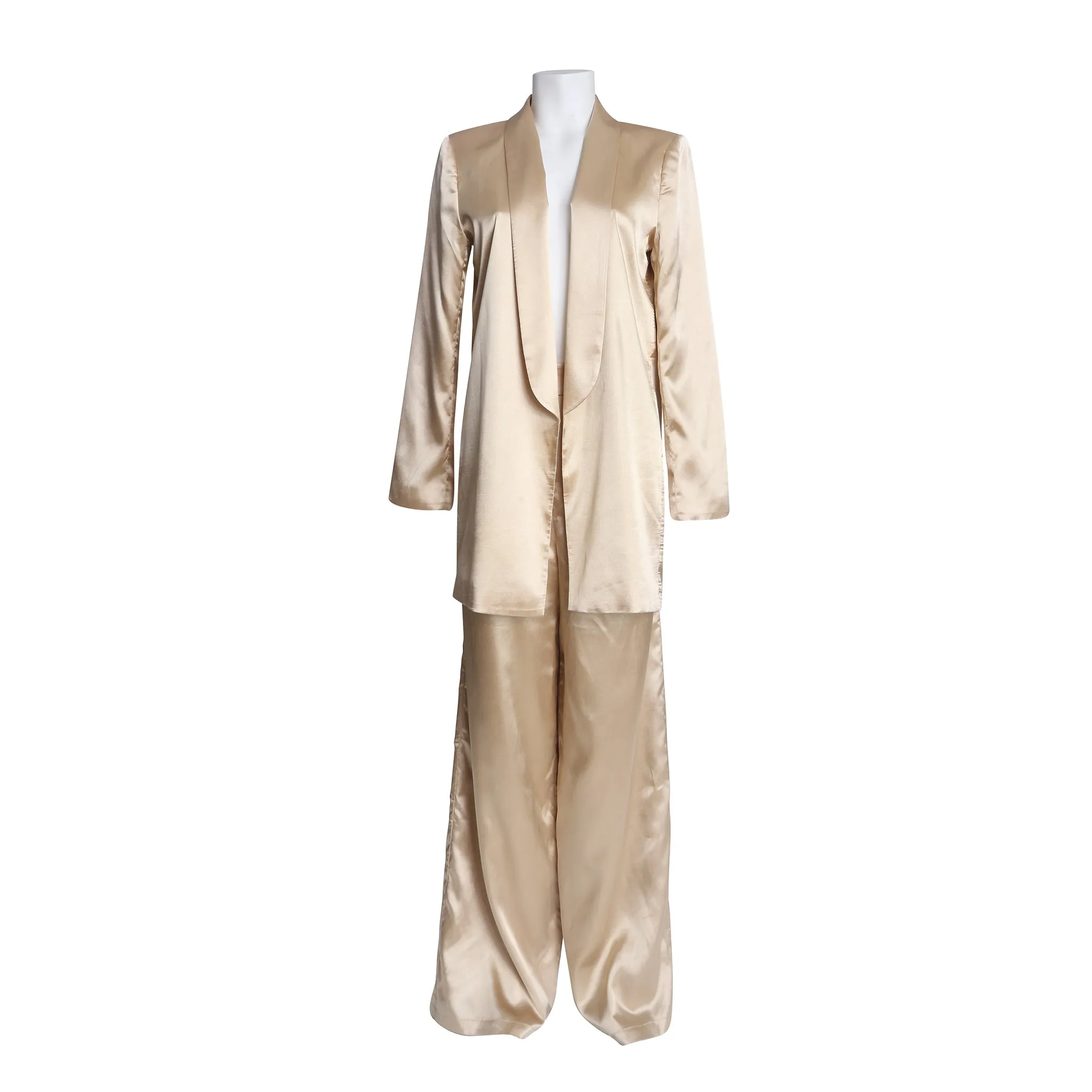 House of Harlow 1960 Champagne Satin Set