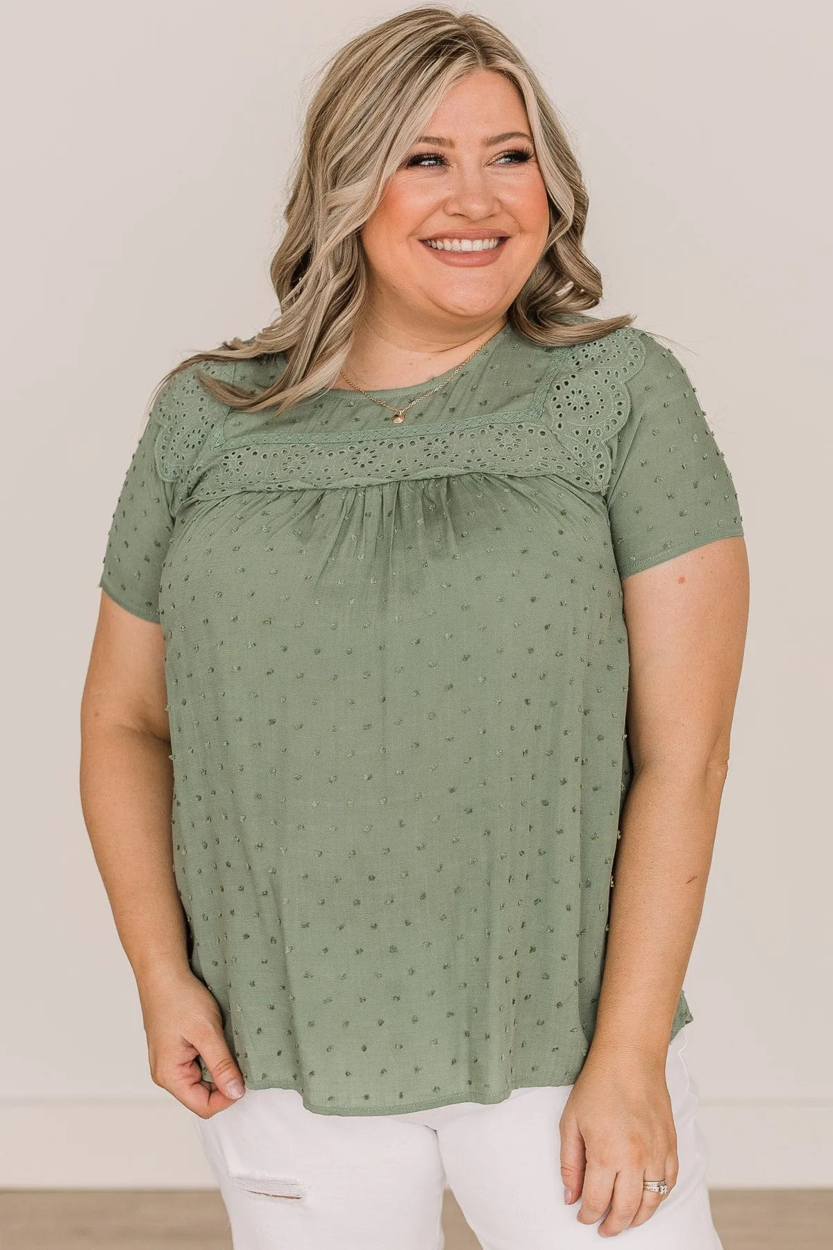 How Can I Resist Babydoll Blouse- Olive