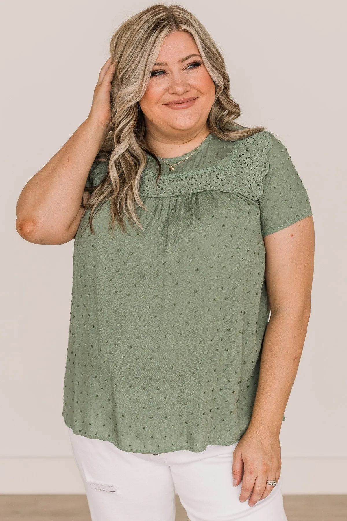 How Can I Resist Babydoll Blouse- Olive
